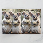 "Evergreen Vows: Eine Koala-Hochzeit in Weiß" Karte (Innenseite)