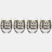 "Evergreen Vows: Eine Koala-Hochzeit in Weiß" Weinglas Ohne Stiel (Vorderseite)