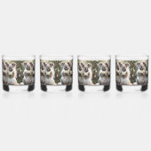 "Evergreen Vows: Eine Koala-Hochzeit in Weiß" Whiskyglas (Hinten)