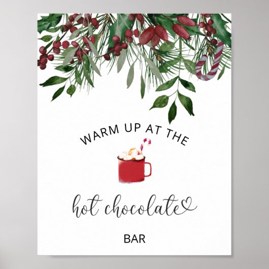 Evergreen wärme sich bei Hot Chocolate Bar Poster (Vorne)