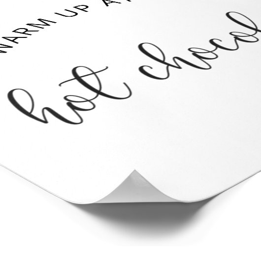 Evergreen wärme sich bei Hot Chocolate Bar Poster (Ecke)