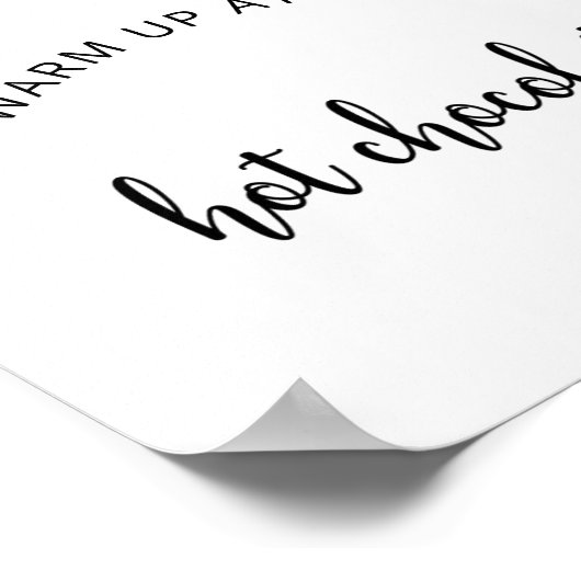 Evergreen wärme sich bei Hot Chocolate Bar Poster (Ecke)