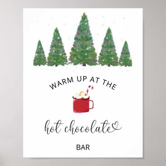 Evergreen wärme sich bei Hot Chocolate Bar Poster (Vorne)
