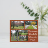 Evergreen Washelli Friedhof Collage Postkarte (Stehend Vorderseite)