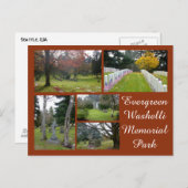 Evergreen Washelli Friedhof Collage Postkarte (Vorne/Hinten)