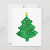 Evergreen Watercolor Weihnachtsbaum Mitteilungskarte (Vorderseite)
