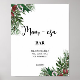 Evergreen Weihnachten Winter Mon-osa Bar Poster