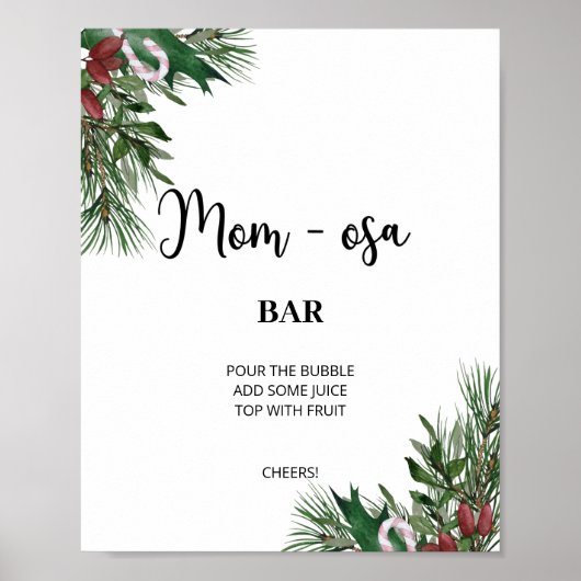 Evergreen Weihnachten Winter Mon-osa Bar Poster (Vorne)