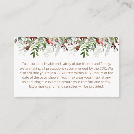 Evergreen Weihnachts Custom Notes Enclosure Card. Begleitkarte (Vorderseite)