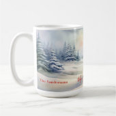 Evergreen Weihnachtsbaum Vintage Tasse (Links)