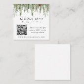 EVERGREEN Weihnachtsfeiertag - QR-UAWG Quadratische Visitenkarte (Vorne/Hinten)