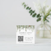 EVERGREEN Weihnachtsfeiertag - QR-UAWG Quadratische Visitenkarte (Stehend Vorderseite)