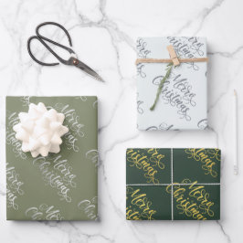 Evergreen Weihnachtsgeschenk Geschenkpapier Set