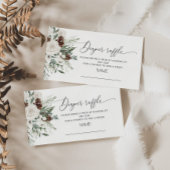 Evergreen Weihnachtskiefern-Kegel-Gewinnspiel Verl Begleitkarte