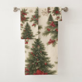 Evergreen Weihnachtskleid Handtuch Badhandtuch Set (Insitu)