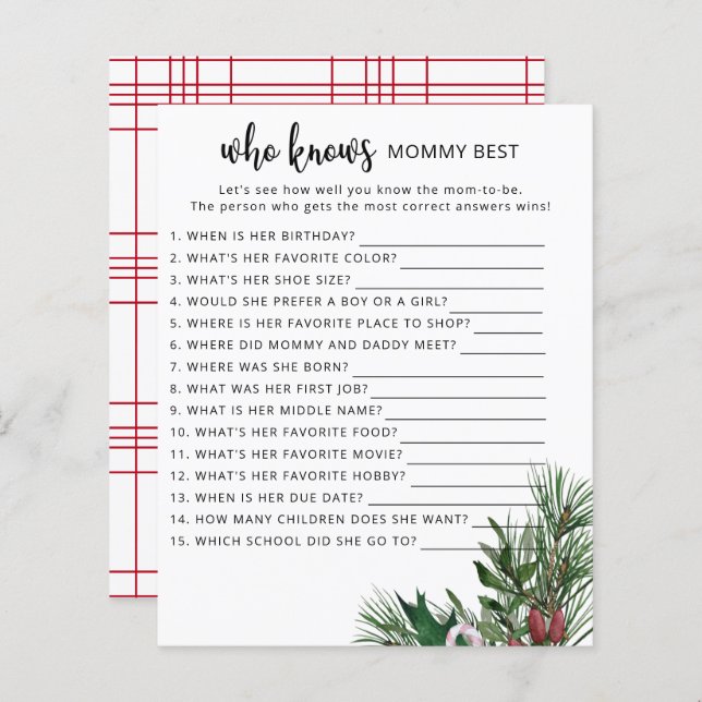 Evergreen Wer Mommy am besten kennt (Vorne/Hinten)