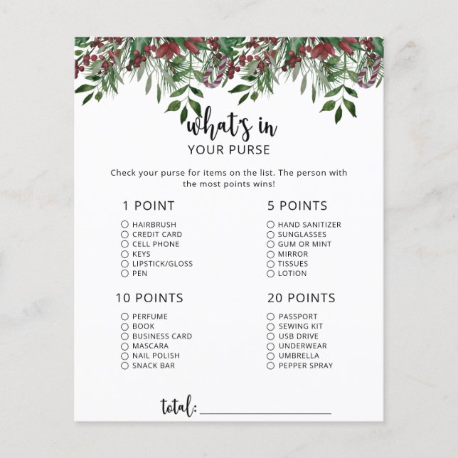 Evergreen Whats in Ihrem Geldbörsenspiel (Vorderseite)