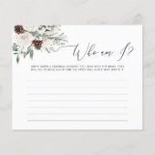 Evergreen whote Rose Wer bin ich Brautparty (Vorderseite)