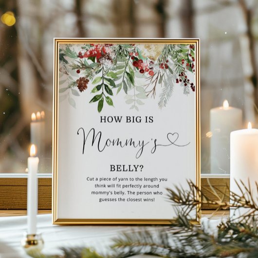 Evergreen wie groß ist das Bauchspiel der Mama Poster