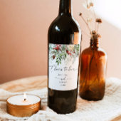 Evergreen winter elegant Cheers to Liebe Weinetikett