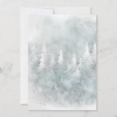 Evergreen Winter Erster Geburtstag Danke Karte (Rückseite)