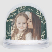 Evergreen | Winter Laurel Foto Schneekugeln (Vorderseite)