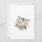 Evergreen Winter Onederland Erster Geburtstag Einladung (Rückseite)