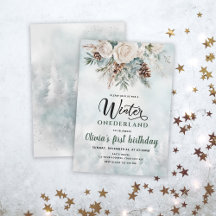 Evergreen Winter Onederland Erster Geburtstag