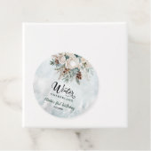 Evergreen Winter Onederland Erster Geburtstag Geschenkanhänger (Beispiel)