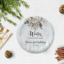 Evergreen Winter Onederland Erster Geburtstag
