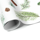Evergreen Woodland Classic Winterurlaub Geschenkpapier (Rolleneckpunkt)