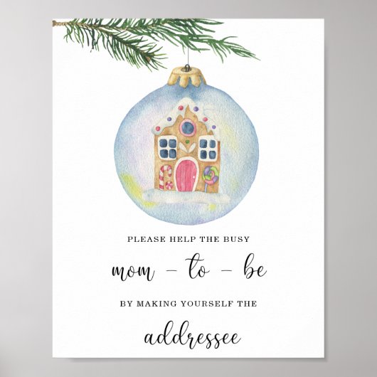 Evergreen Zweig - Helfen Sie der Mama Poster (Vorne)