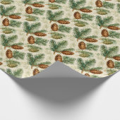 Evergreens and Cones Geschenkpapier (Ecke)