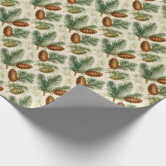Evergreens and Cones Geschenkpapier (Ecke)