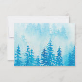 Evergreens im Fog Forest in Blue Online UAWG RSVP Karte (Rückseite)