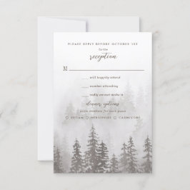 Evergreens im Fog Forest in Grey Wedding RSVP