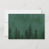 Evergreens im Foggy Forest Green Online UAWG RSVP Karte (Rückseite)
