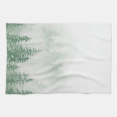 Evergreens im Forest Foggy Mountain in Green Geschirrtuch (Horizontal)