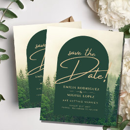 EVERGREENS Mountain Trees Winter Wedding RETT DATE Flyer