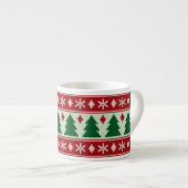 Evergreens & Snowflakes Knit Espressotasse (Vorderseite Rechts)