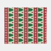 Evergreens & Snowflakes Knit Fleecedecke (Vorderseite (Horizontal))