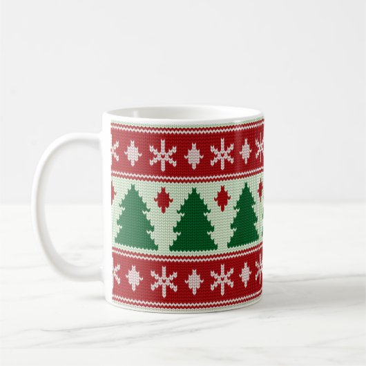 Evergreens & Snowflakes Knit Kaffeetasse (Links)