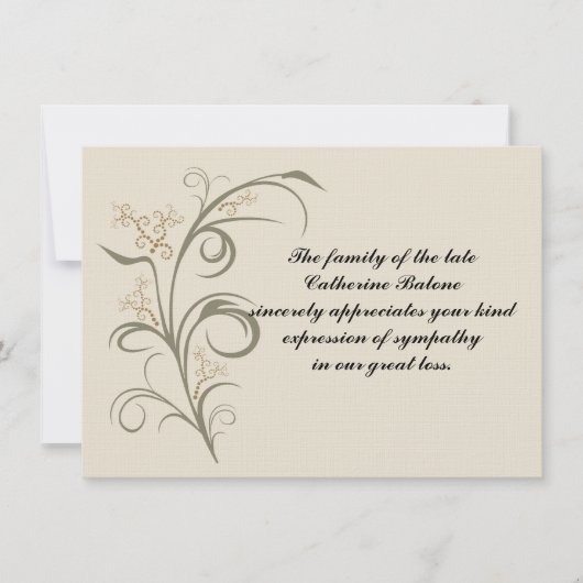 Everlasting - Bereavement Danke Noecard (Vorderseite)