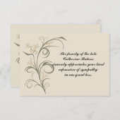 Everlasting - Bereavement Danke Noecard Mitteilungskarte (Vorne/Hinten)