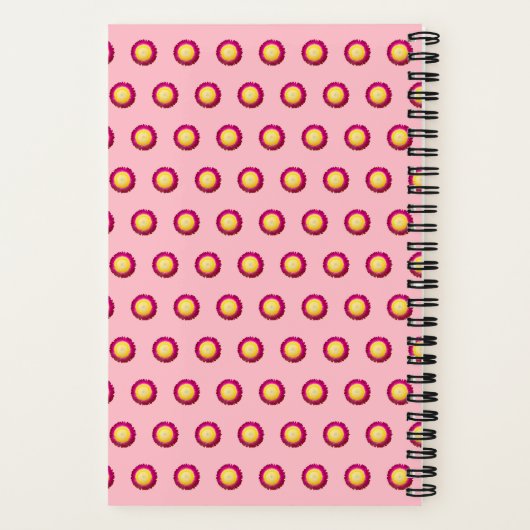 Everlasting Blume Seamless-Muster auf Notebooks Notizblock (Rückseite)