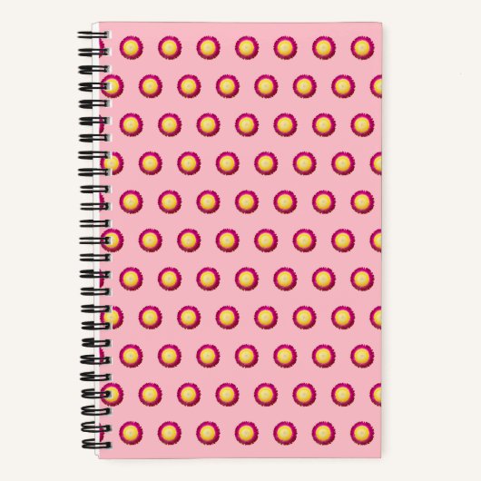 Everlasting Blume Seamless-Muster auf Notebooks Notizblock (Vorderseite)