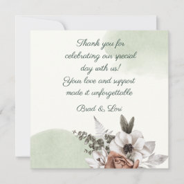 Everlasting Liebe Floral Sage Dankeskarte