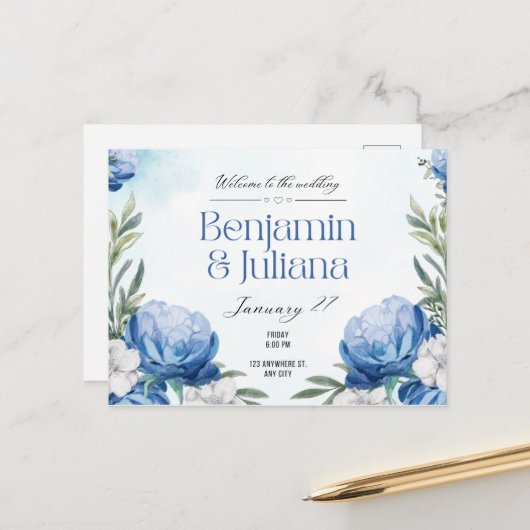 Everlasting Liebe: Herzlichen Glückwunsch zu Ihrer Postkarte (Vorderseite/Rückseite Beispiel)