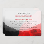 Everlasting Liebe/Mountain Range Rote Rose Hochzei Einladung (Vorne/Hinten)