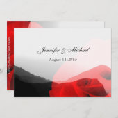 Everlasting Liebe/Mountains & Rote Rose Wedding Einladung (Vorne/Hinten)